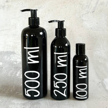 Indlæs billede til gallerivisning 500 ml shampooflaske med label