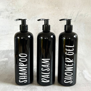 500 ml shampooflaske med label