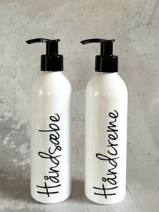 250 ml sæbedispenser med label