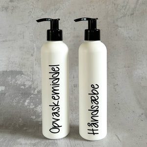 250 ml sæbedispenser med label