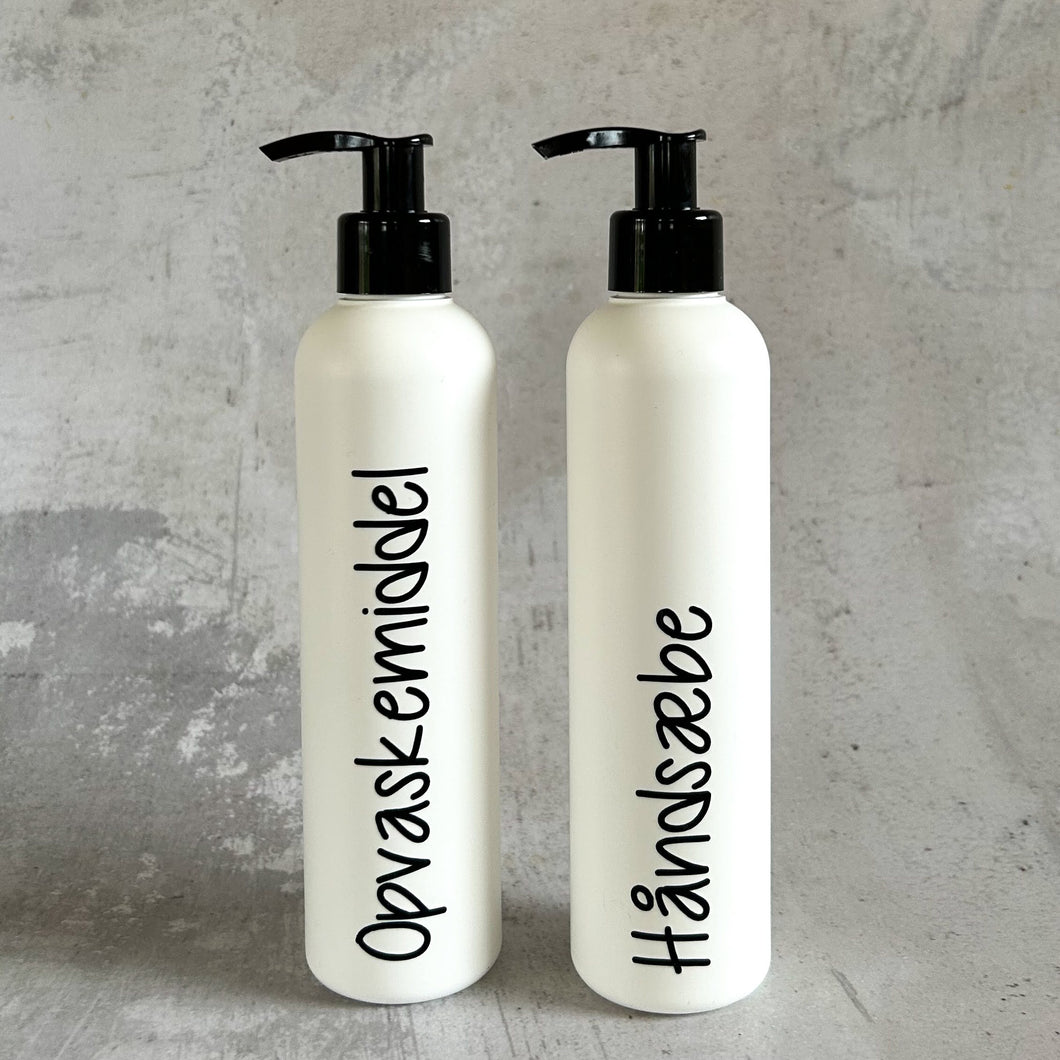 250 ml sæbedispenser med label