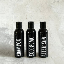 Indlæs billede til gallerivisning 100 ml rejseflaske med label