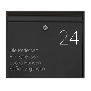 Labels til postkassen